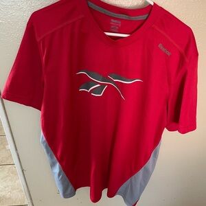 Reebok Red and Gray Sports Tee